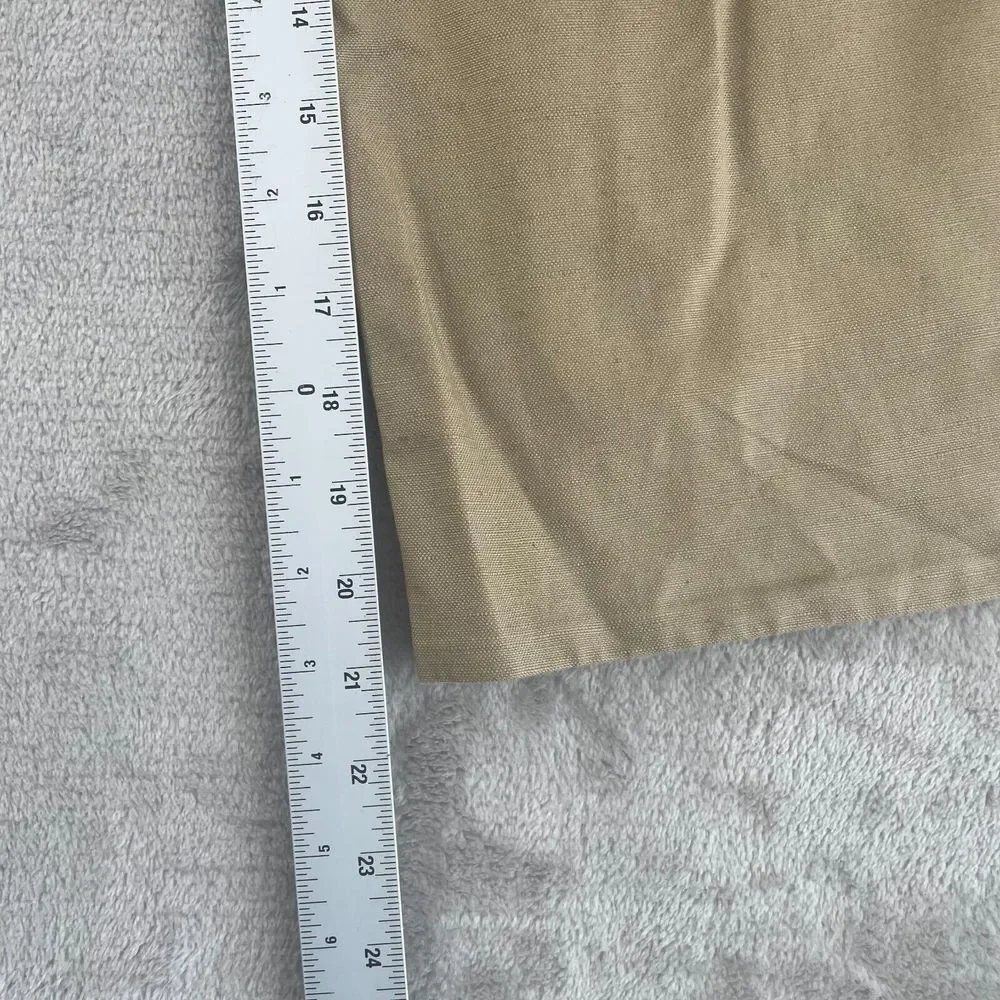 Banana Republic Cropped Wide Leg Pants 2 Beige Linen Blend Pleated Trousers NWOT